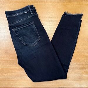 Mother The Stunner Zip Two Step Fray Last Call Mid Rise Skinny Jeans Size 28